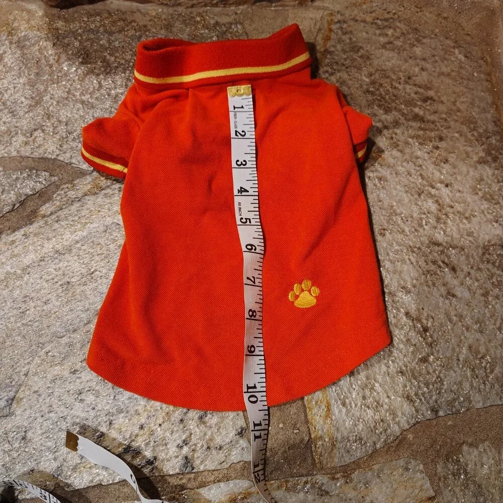 Top Paw Dogs Red Polo Shirt Size Medium Cotton